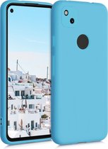kwmobile telefoonhoesje voor Google Pixel 4a - Hoesje voor smartphone - Back cover in ijsblauw