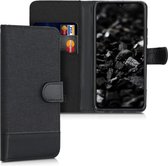 kwmobile telefoonhoesje voor Umidigi S3 Pro - Hoesje met pasjeshouder in antraciet / zwart - Case met portemonnee