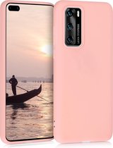 kwmobile telefoonhoesje voor Huawei P40 - Hoesje voor smartphone - Back cover in mat roségoud