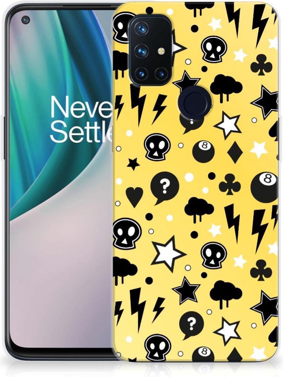 Silicone Back Case OnePlus Nord N10 5G Punk Geel