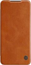 Samsung Galaxy A12 Hoesje - Qin Leather Case - Flip Cover - Bruin