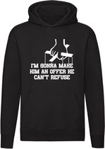 Godfather offer he can't refuse Hoodie | godfather | maffia | don corleone| mario puzo |  trui | sweater | Zwart