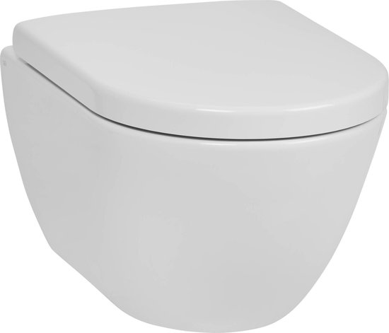 Ben Segno Compact Hangtoilet - Xtra glaze+ - Free Flush - Inclusief WC Pot/Bril  - Wit | bol.com