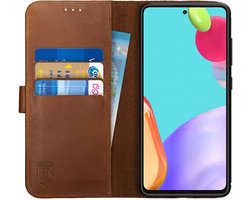 Etui Rosso Deluxe Samsung Galaxy A52 Etui livre en Cuir véritable Marron