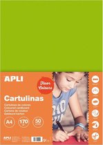 APLI Fluor groen Karton A4 170 g/m² - 50 vel