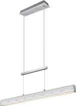 LED Hanglamp - Torna Parola Up and Down - 31W - Warm Wit 3000K - Dimbaar - Rechthoek - Mat Grijs - Aluminium