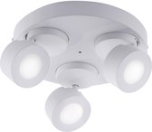 LED Plafondspot WiZ - Smart LED - Torna Sanca - 9W - Aanpasbare Kleur - 3-lichts - Rond - Mat Wit - Aluminium