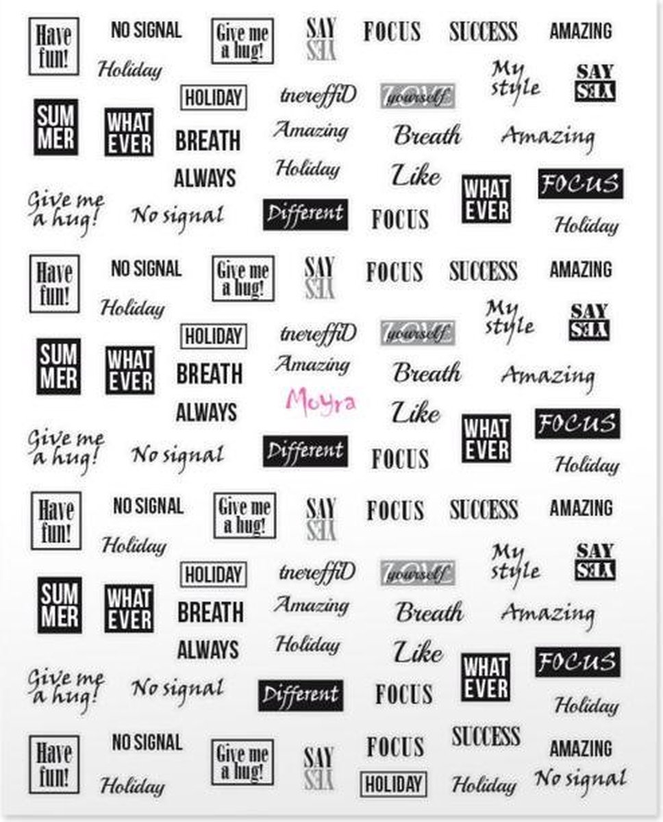 Goedkoopste Moyra Nailart Nagel Sticker Matrica No.10