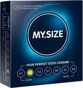 MY.SIZE 49 mm Condooms 3 stuks - Drogisterij - Condooms - Transparant - Discreet verpakt en bezorgd