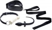 Puppy Play Set - 4 Delig - BDSM - Bondage - Zwart - Discreet verpakt en bezorgd