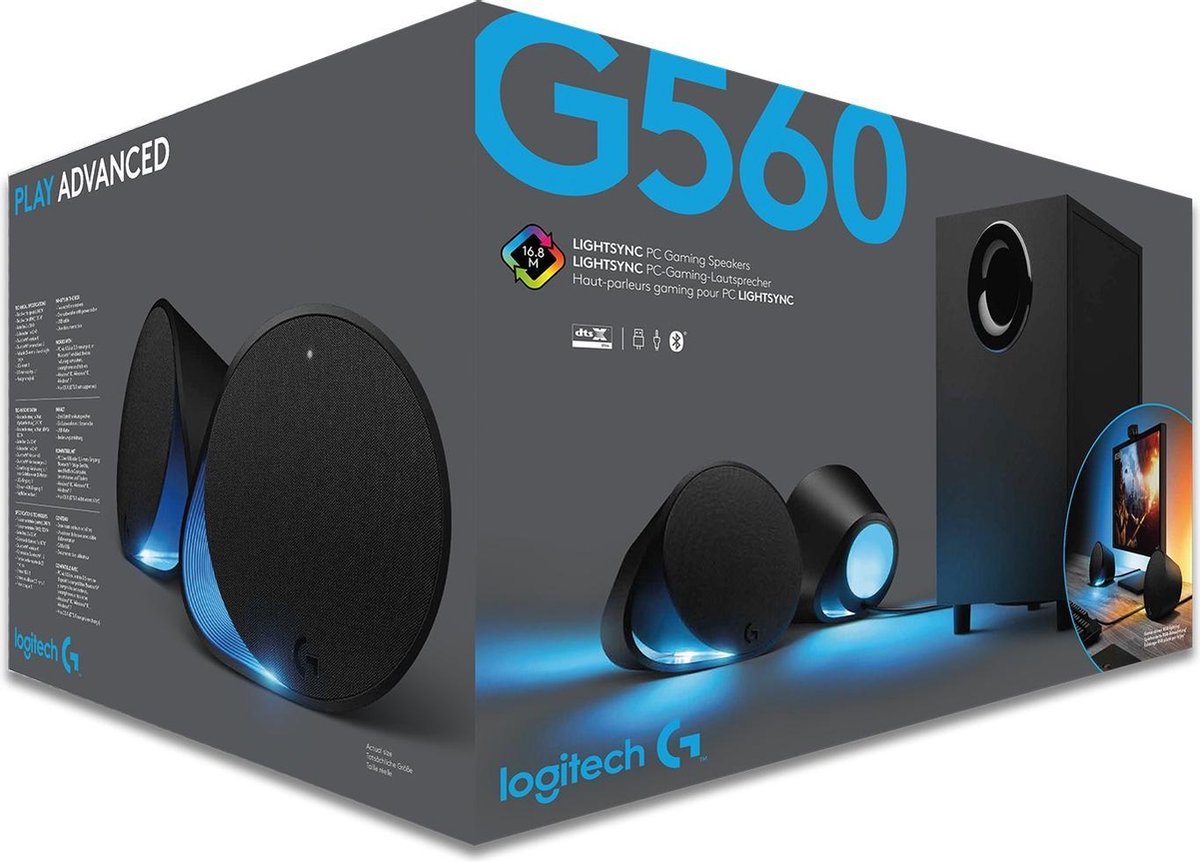 Logitech G560 LIGHTSYNC 2.1 Bluetooth RGB Gaming Speakers 3-Piece -  www.asshodriyah9.com