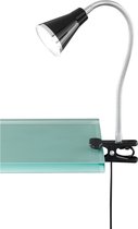 LED Klemlamp - Torna Arora - 3W - Warm Wit 3000K - Glans Zwart - Kunststof