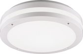 Plafonnier LED - Torna Keraly - Montage en Opbouw Rond - Détecteur de mouvement - Etanche - 12W - Wit mat - Plastique
