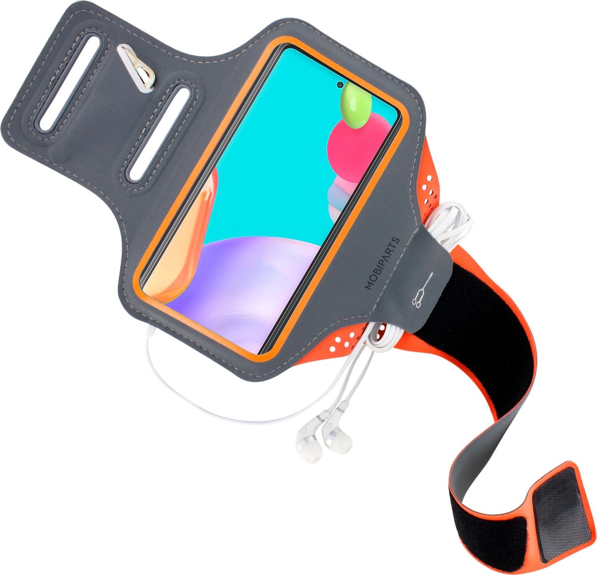 Mobiparts Comfort Fit Sport Armband Samsung Galaxy A52 4G/5G/A52s 5G (2021) Neon Oranje
