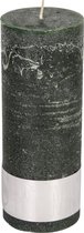 PTMD Rustic dark green pillar candle 18x7