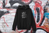 Crane Mask Gerard Leung Zwart Hoodie - Brack Metal - Grunge Metal - Digital Artist - Unisex Maat XS