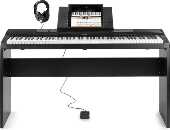 Piano numérique - Piano à clavier MAX KB6W avec 88 touches, USB midi,  pédale de