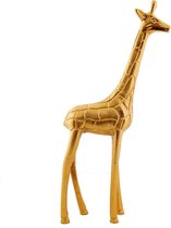 Mooi beeld van een goudkleurige giraffe 18 x 7,5 x 37 cm