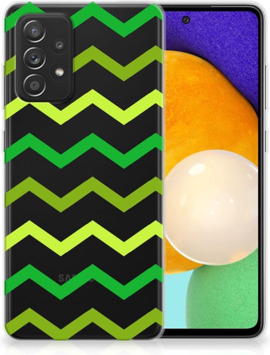 Samsung Galaxy A52 (5G/4G) TPU bumper Zigzag Groen