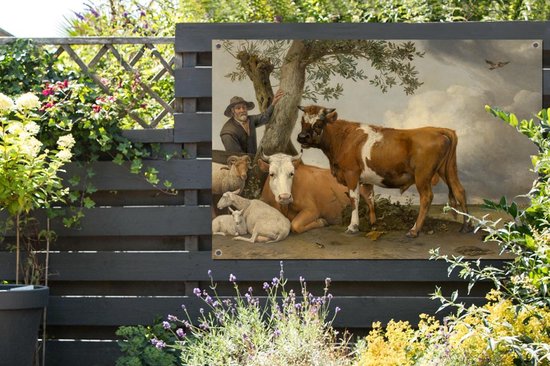 Muurdecoratie buiten De stier - Schilderij van Paulus Potter - 160x120