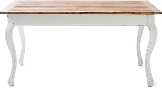 Touhou Geschikt verdieping Riviera Maison Eettafel - Driftwood Dining Table - 160x90 cm - Wit | bol.com