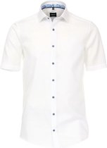 Venti Overhemd Korte Mouw Motief Wit Modern Fit 613657300 - XL