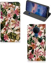 Hoesje ontwerpen Nokia 5.4 Smart Cover Valentijn Cadeautje Vrouw Bloemen