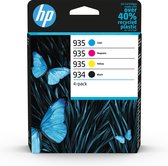 HP 934 originele zwarte/935 cyaan/magenta/gele inktcartridges, 4-pack