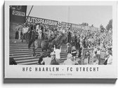 Walljar - HFC Haarlem - FC Utrecht '76 - Zwart wit poster met lijst