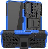 Coverup Rugged Kickstand Back Cover - Geschikt voor Xiaomi Redmi 9T Hoesje - Blauw