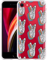 iPhone SE 2020 Hoesje Love & Peace - Designed by Cazy