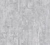 Papier peint carreaux de pierre Profhome 944265-GU papier peint intissé légèrement texturé aspect bois gris mat 5,33 m2