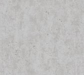 Steen tegel behang Profhome 366004-GU vliesbehang glad in used-look mat grijs 5,33 m2