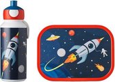 Mepal – Lunchset campus (pu + lb) – pop-up drinkfles en broodtrommel voor kinderen – space – bento box – lekvrij