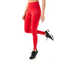 Pink Soda Diva Sportlegging High Waist Rood Dames