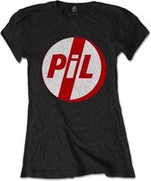 Pil Public Image Ltd Dames Tshirt -M- Logo Zwart