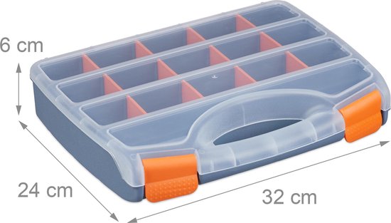 boîte de tri relaxdays - lot de 3 pièces - boîte assortiment - boîte compartiment - petits compartiments