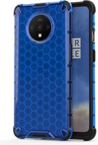 Voor OnePlus 7T schokbestendige honingraat pc + TPU-hoes (blauw)