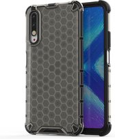 Voor Huawei Honor 9X / 9X Pro Shockproof Honeycomb PC + TPU Case (zwart)