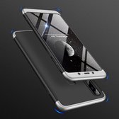 GKK Three Stage Splicing Full Coverage PC Case voor Samsung Galaxy A9 (2018) / A9s (Zwart Zilver)