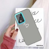 Voor Galaxy S20 Ultra Love Heart Pattern Frosted TPU-beschermhoes (grijs)