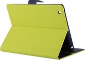 GOOSPERY FANCY DIARY voor iPad 4/3/2 Cross Texture Leather Case met houder & kaartsleuven & portemonnee (groen)