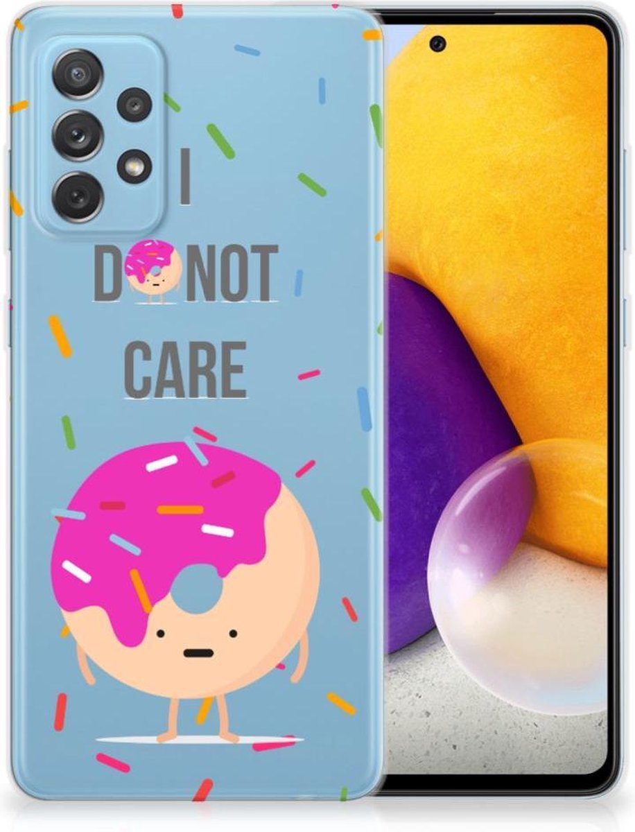 Back Cover voor Samsung Galaxy A72 Siliconen Case Donut Roze