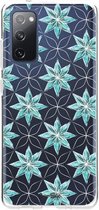 Casetastic Samsung Galaxy S20 FE 4G/5G Hoesje - Softcover Hoesje met Design - Statement Flowers Blue Print