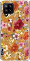 Casetastic Samsung Galaxy A42 (2020) 5G Hoesje - Softcover Hoesje met Design - Flowers Mustard Print