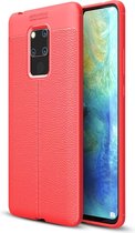 Litchi Texture TPU schokbestendig hoesje voor Huawei Mate 20 X (rood)