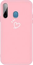 Voor Galaxy A11 / M11 Frosted Candy-gekleurde ultradunne TPU-telefoon (roze)