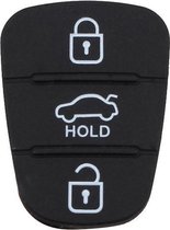 Vervanging 3 Knoppen Siliconen Pad voor Hyundai / Kia Autosleutel Shell, zonder batterij