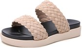Outdoor Casual Simple Antislip Slijtvaste Weave Beach Sandalen voor Dames (Kleur: Beige Maat: 40)