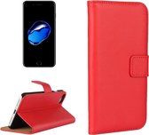 Voor iPhone 8 & 7 echte gesplitste horizontale flip lederen tas met houder & kaartsleuven & portemonnee (rood)